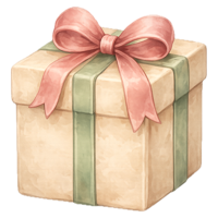Watercolor gift box
